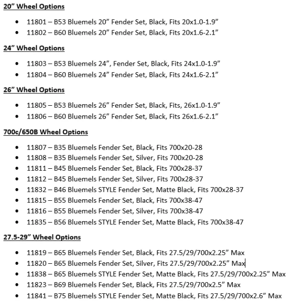Bluemels Bicycle Fender Set - 700c/650B Wheels - Image 4